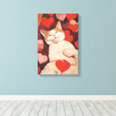 Toile Joyeux Valentines Chat (Insitu (Plancher de Bois))