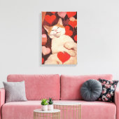 Toile Joyeux Valentines Chat (Insitu(Salon))