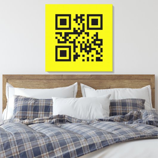 Toile ‹ Joyeux visage souriant Emoji — Code QR (Insitu(Chambre))
