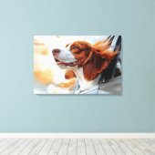 Toile Joyful Dog in the Wind Art Print (Insitu (Plancher de Bois))