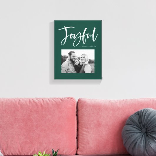 Toile Joyful Script | Vert (Insitu(Salon))