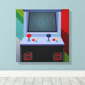 Toile Joystick de jeu vidéo d'arcade décoration murale c (Insitu (Plancher de Bois))