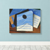 Toile Juan Gris - Guitare sur une table (Insitu (Plancher de Bois))