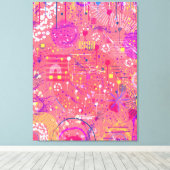 Toile Jubilation : Art maximaliste (Insitu (Plancher de Bois))