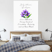 Toile Juillet Mois de naissance Fleur Larkspur Floral Ar (Insitu(Chambre))
