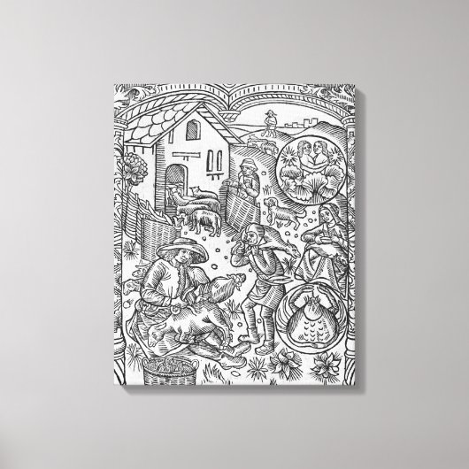 Toile Juin, tonte des moutons, Gemini (Recto)