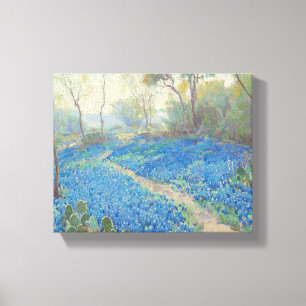 Toile Julian Onderdonk - A Hillside of Bluebonnets