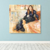 Toile Julie Manet et son Greyhound (par Berthe Morisot) (Insitu (Plancher de Bois))