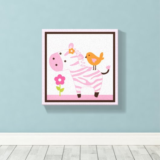 Toile Jungle Jill Zebra Girals Canvas Imprimer (Insitu (Plancher de Bois))
