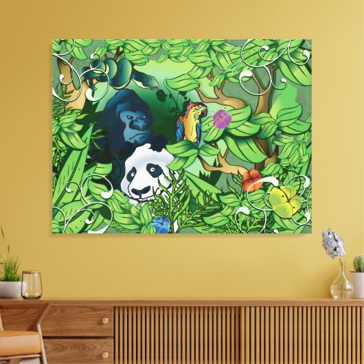 Toile Jungle Panda (Insitu(Salon))