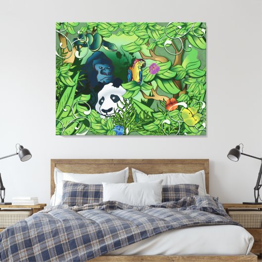 Toile Jungle Panda (Insitu(Chambre))