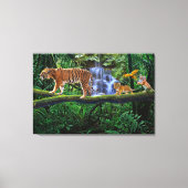 TOILE JUNGLE TIGER ET SES CUBS (Recto)