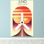 Toile Juno - Mission à Jupiter Art spatial (Insitu (Plancher de Bois))