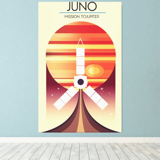 Toile Juno - Mission à Jupiter Art spatial (Insitu (Plancher de Bois))