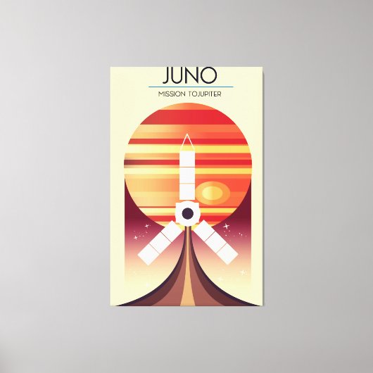 Toile Juno - Mission vers Jupiter Art spatial (Recto)