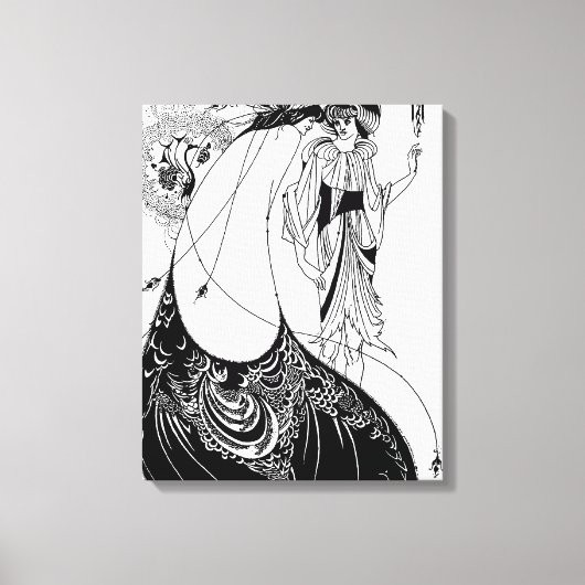 Toile Jupe Peacock Beardsley Art Nouveau (Recto)