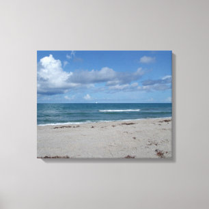 Toile Jupiter Island - Floride - Vagues sur la plage