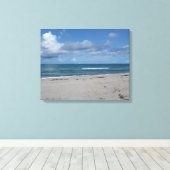 Toile Jupiter Island - Floride - Vagues sur la plage (Insitu (Plancher de Bois))