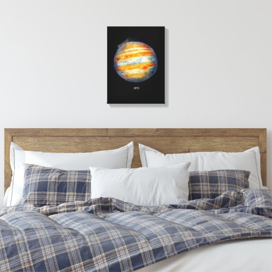Toile Jupiter Planet Artwork - Illustration de l'espace  (Insitu(Chambre))