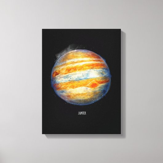 Toile Jupiter Planet Artwork - Illustration de l'espace  (Recto)