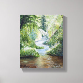 Toile Jusqu'À La Peinture À L'Huile Du Creek