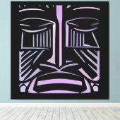 Toile Just a Little Black and Purple Tiki (Insitu (Plancher de Bois))