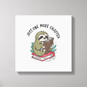 Toile Juste un chapitre de plus Cute Sloth Bookworm Slot