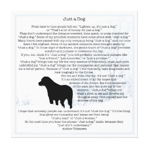 Toile Juste un devis de chien - Black Labrador - Devis A