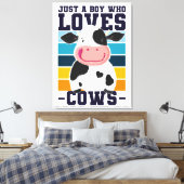 Toile Juste Un Garçon Qui Aime Les Vaches (Insitu(Chambre))