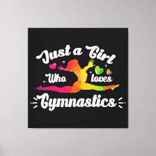 Toile Juste une fille qui aime la gymnastique