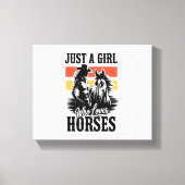 Toile Juste une fille qui aime les chevaux (3) (Recto)
