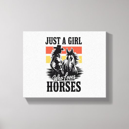 Toile Juste une fille qui aime les chevaux (3) (Recto)