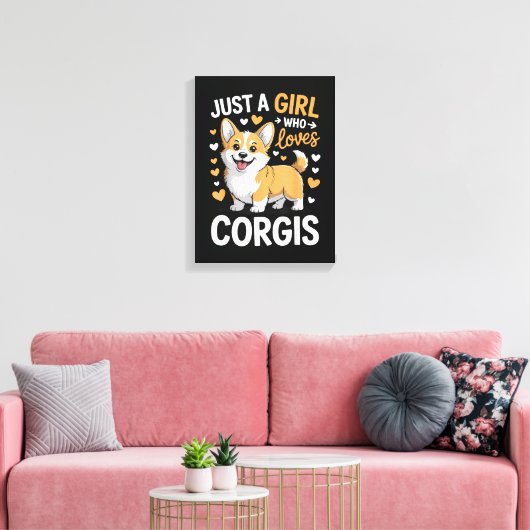 Toile Juste Une Fille Qui Aime Les Corgis (Insitu(Salon))