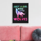 Toile Juste une fille qui aime les loups aquarelle (Insitu(Salon))