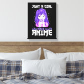 Toile Juste une fille qui aime vraiment l'Anime en viole (Insitu(Chambre))