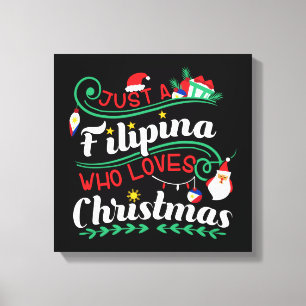 Toile Juste une Philippine qui aime Noël