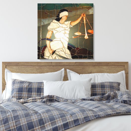 Toile Justice des dame majestueuse en verre tendu (Insitu(Chambre))