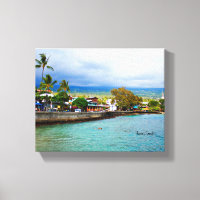 Kailua Kona Pier Hawaii Art numérique de peinture