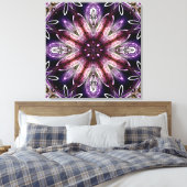Toile Kaleidoscope de violet et de fleur cosmique magent (Insitu(Chambre))