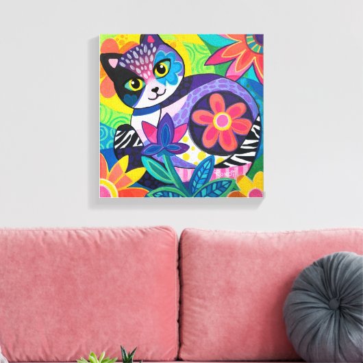 Toile Kaleidoscope Kitty (Insitu(Salon))