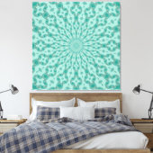 Toile Kaleidoscope Vert Yukka et Rose (Insitu(Chambre))