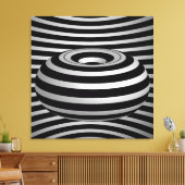 Toile Kalidascope noir blanc (Insitu(Salon))