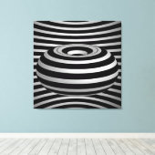 Toile Kalidascope noir blanc (Insitu (Plancher de Bois))