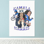 Toile Kamala Harris Bootleg Rap (Insitu (Plancher de Bois))