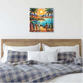 Toile Kampala Ouganda Waterfront Coucher de soleil doré (Insitu(Chambre))