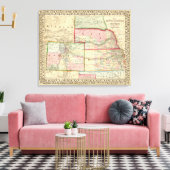 Toile Kan, Neb, Colo Carte par Mitchell (Insitu(Salon))