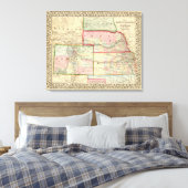 Toile Kan, Neb, Colo Carte par Mitchell (Insitu(Chambre))