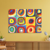 Toile Kandinsky - Carrés aux cercles concentrés (Insitu(Salon))