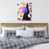 Toile Kandinsky - Cubisme Abstrait avec rose et blues (Insitu(Chambre))