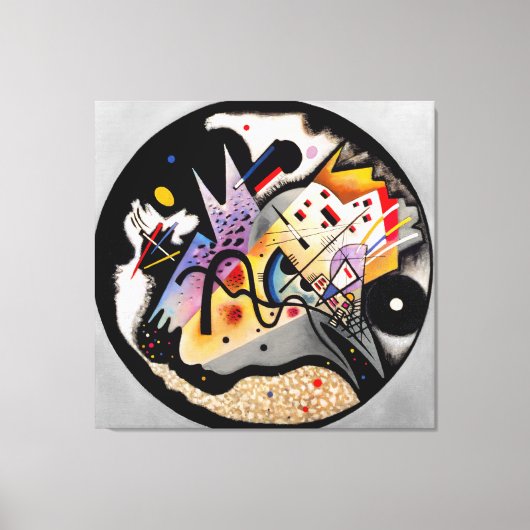 Toile KANDINSKY - DANS LE CERCLE NOIR - 1923 - Bauhaus - (Recto)
